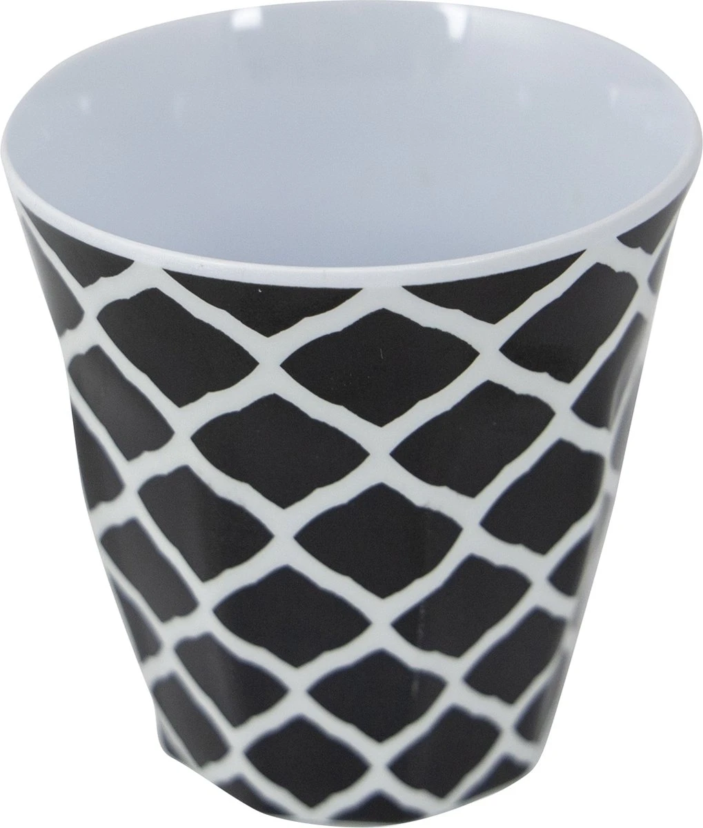 Bo-Camp Servies - Mix & Match - 16 Delig - Zwart/Wit 6 Bo-Camp Servies - Mix & Match - 16 Delig - Zwart/Wit - Afbeelding 4