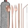 House Of Husk Reisbestek - Reis Bestekset - Chopsticks - Metalen Rietjes Met Borstel - Lepel - Vaatwasserbestendig - RVS - 7 Delig - Rose Goud 1 House Of Husk Reisbestek - Reis Bestekset - Chopsticks - Metalen Rietjes Met Borstel - Lepel - Vaatwasserbestendig - RVS - 7 Delig - Rose Goud -Winkel Voor Kampeerartikelen 1027x1200 3