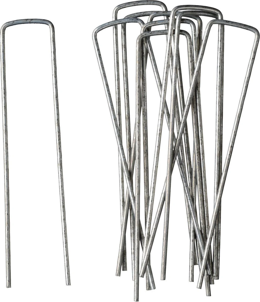 Nature - Gronddoekpennen (10 St.) - 14x3cm - Metaal 3 Nature - Gronddoekpennen (10 St.) - 14x3cm - Metaal