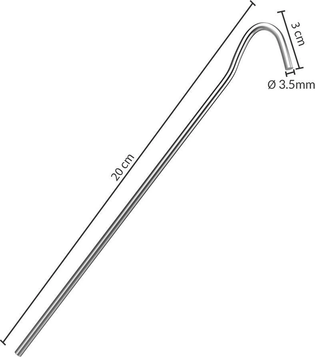 Gardebruk Haringen Set Van 100 Gegalvaniseerd Staal LxØ 200x3,5mm 4 Gardebruk Haringen Set Van 100 Gegalvaniseerd Staal LxØ 200x3,5mm - Afbeelding 2