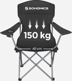 MIRA Home - Campingstoel Set Van 2 Inklapbaar - Klapstoel Met Robuust Frame - Met Flessenhouder - 76 X 51.5 X 95.5 Cm - Zwart 12 MIRA Home - Campingstoel Set Van 2 Inklapbaar - Klapstoel Met Robuust Frame - Met Flessenhouder - 76 X 51.5 X 95.5 Cm - Zwart -Winkel Voor Kampeerartikelen 1062x1200