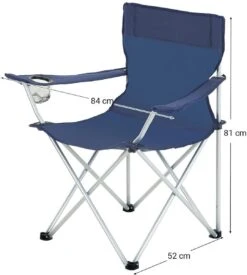 Set Van 2 Opvouwbare Campingstoelen, Klapstoelen Voor Buiten, Comfortabel, Met Armleuningen En Bekerhouders, Stabiel Frame, Draagvermogen 120 Kg - Blauw -Winkel Voor Kampeerartikelen 1078x1200 1