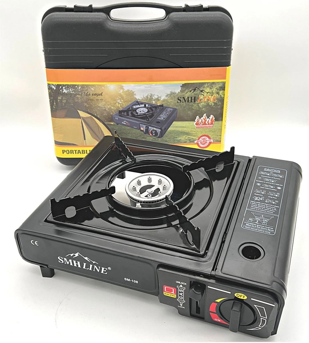 Camping Kooktoestel - Draagbaar Gasfornuis - Incl. Koffer 3 Camping Kooktoestel - Draagbaar Gasfornuis - Incl. Koffer