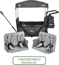 FableKids LEO X4Plus Opvouwbare Wagen Met Dak Fossil Grey -Winkel Voor Kampeerartikelen 1082x1200 11