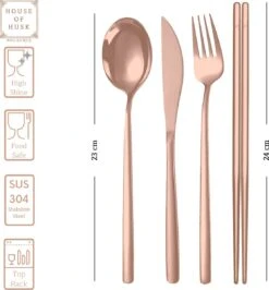 House Of Husk Reisbestek - Reis Bestekset - Chopsticks - Metalen Rietjes Met Borstel - Lepel - Vaatwasserbestendig - RVS - 7 Delig - Rose Goud 10 House Of Husk Reisbestek - Reis Bestekset - Chopsticks - Metalen Rietjes Met Borstel - Lepel - Vaatwasserbestendig - RVS - 7 Delig - Rose Goud -Winkel Voor Kampeerartikelen 1115x1200 6