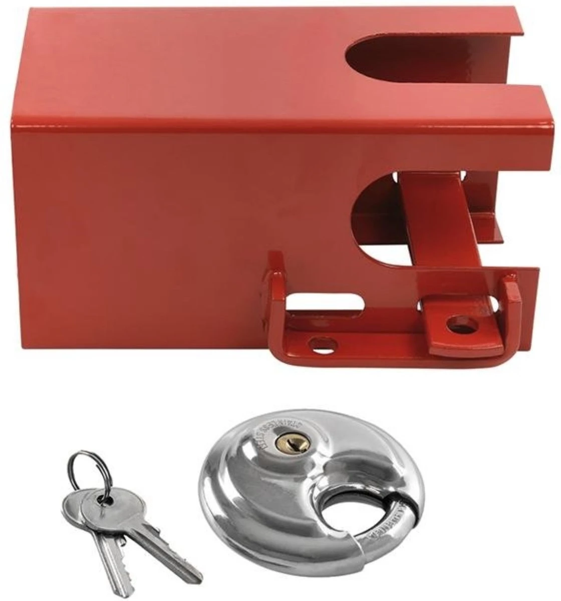 PROPLUS Pro Plus Koppelingsslot Met Discusslot PM - Rood 4 PROPLUS Pro Plus Koppelingsslot Met Discusslot PM - Rood - Afbeelding 2