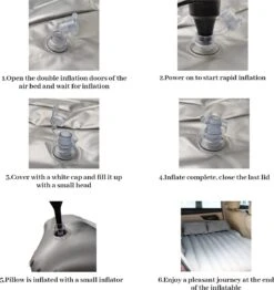 Opblaasbaar Matras Voor In De Auto, Opblaasbaar Bed, Opvouwbaar, Comfortabele Autostoel, Automatras Met Elektrische Luchtpomp En 3 Adapters, 2 Kussens En Draagtas, Voor Camping, Reizen (zwart) -Winkel Voor Kampeerartikelen 1131x1200 12