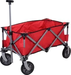 KOOPMAN Opvouwbare Bolderkar | Rood | 90 X 49 X 58 Cm -Winkel Voor Kampeerartikelen 1132x1200