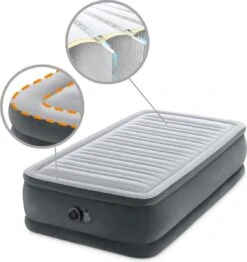 Intex Luchtbed - 1-Persoons - 99 X 191 X 46 Cm - Grijs - Met Ingebouwde Pomp, Hoeslaken Wit En Reparatieset 13 Intex Luchtbed - 1-Persoons - 99 X 191 X 46 Cm - Grijs - Met Ingebouwde Pomp, Hoeslaken Wit En Reparatieset -Winkel Voor Kampeerartikelen 1133x1200 6