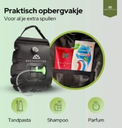Needventure Solar Douche - Camping Douchezak - Buiten Douche - Tuindouche - Inclusief Thermometer - Waterzak Met Douchekop - 20L - Zwart 15 Needventure Solar Douche - Camping Douchezak - Buiten Douche - Tuindouche - Inclusief Thermometer - Waterzak Met Douchekop - 20L - Zwart -Winkel Voor Kampeerartikelen 1140x1200 5