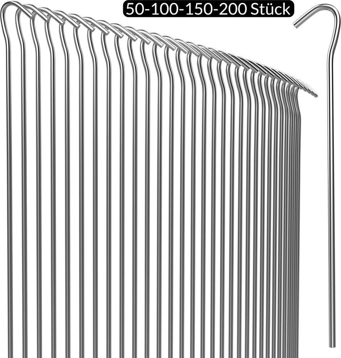 Gardebruk Haringen Set Van 100 Gegalvaniseerd Staal LxØ 200x3,5mm 5 Gardebruk Haringen Set Van 100 Gegalvaniseerd Staal LxØ 200x3,5mm - Afbeelding 3