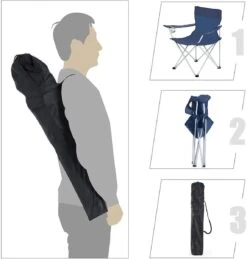 Set Van 2 Opvouwbare Campingstoelen, Klapstoelen Voor Buiten, Comfortabel, Met Armleuningen En Bekerhouders, Stabiel Frame, Draagvermogen 120 Kg - Blauw -Winkel Voor Kampeerartikelen 1146x1200 1