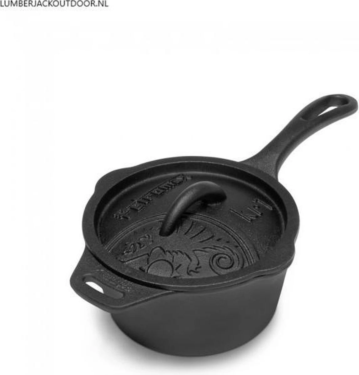 Petromax KR1 Gietijzeren Steelpan Met Deksel (1 Liter) 3 Petromax KR1 Gietijzeren Steelpan Met Deksel (1 Liter)