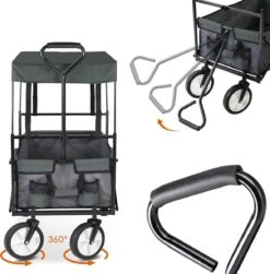 Monzana Bolderkar Opvouwbaar - 100 Liter - Met Afneembaar Dak Grijs 24 Monzana Bolderkar Opvouwbaar - 100 Liter - Met Afneembaar Dak Grijs -Winkel Voor Kampeerartikelen 1180x1200 5