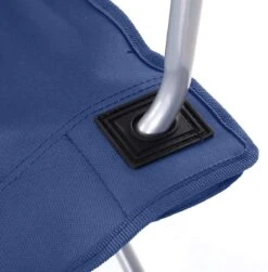 Set Van 2 Opvouwbare Campingstoelen, Klapstoelen Voor Buiten, Comfortabel, Met Armleuningen En Bekerhouders, Stabiel Frame, Draagvermogen 120 Kg - Blauw -Winkel Voor Kampeerartikelen 1183x1200