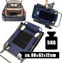 Ligstoel 155x60cm - Opvouwbaar Campingstoel Ligbed Strandstoel Tuinstoel Vouwligstoel Blauw -Winkel Voor Kampeerartikelen 1184x1200 1