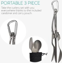 Navaris Campingbestek Van Titanium - Set Met Vork, Mes En Lepel - Inklapbaar - Bestekset Voor Onderweg - Inclusief Karabijnhaak En Bewaarzakje 22 Navaris Campingbestek Van Titanium - Set Met Vork, Mes En Lepel - Inklapbaar - Bestekset Voor Onderweg - Inclusief Karabijnhaak En Bewaarzakje -Winkel Voor Kampeerartikelen 1184x1200 5
