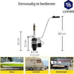 Luxiqo® Elektrisch Neuswiel – Gemotoriseerd Neuswiel – Caravan Mover – Neuswiel Mover – Caravan Neuswiel – Trailer Verplaatser – Elektrische Aanhanger – 350 W – Tot 2270 KG -Winkel Voor Kampeerartikelen 1189x1200 12
