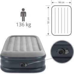 Intex Luchtbed - 1-Persoons - 99 X 191 X 42 Cm - Grijs - Met Pomp, Hoeslaken Zwart En Reparatieset 16 Intex Luchtbed - 1-Persoons - 99 X 191 X 42 Cm - Grijs - Met Pomp, Hoeslaken Zwart En Reparatieset -Winkel Voor Kampeerartikelen 1189x1200 17