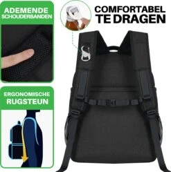 Brisby 4 Laags Geïsoleerde Koeltas Rugzak - 25 Liter - Met Handige Vakken Voor Bestek En Essentials - Waterafstotend Materiaal - Zwart -Winkel Voor Kampeerartikelen 1192x1200 5
