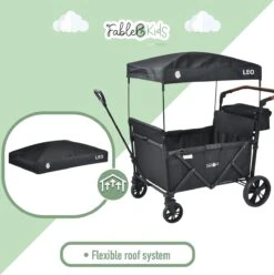 FableKids LEO X4Lite Opvouwbare Handkar Met Dak Onyx Zwart -Winkel Voor Kampeerartikelen 1194x1200 7