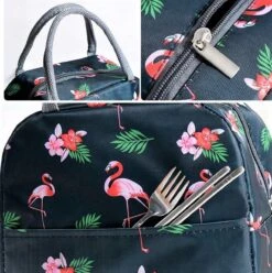Koeltas - Lunchtas - Volwassenen En Kinderen - Compact & Handig: Zomer - Picknick -School - Lunch - Werk - Zwart Flamingo 15 Koeltas - Lunchtas - Volwassenen En Kinderen - Compact & Handig: Zomer - Picknick -School - Lunch - Werk - Zwart Flamingo -Winkel Voor Kampeerartikelen 1195x1200 3