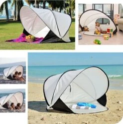 Deryan Luxe Pop Up Strandtent XXL - Anti-UV 50+ - Cream -Winkel Voor Kampeerartikelen 1196x1200 2