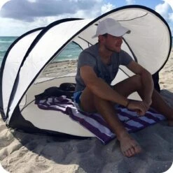 Deryan Luxe Pop Up Strandtent XXL - Anti-UV 50+ - Cream -Winkel Voor Kampeerartikelen 1196x1200 6