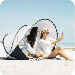 Deryan Luxe Pop Up Strandtent XXL - Anti-UV 50+ - Zilver -Winkel Voor Kampeerartikelen 1197x1200 40