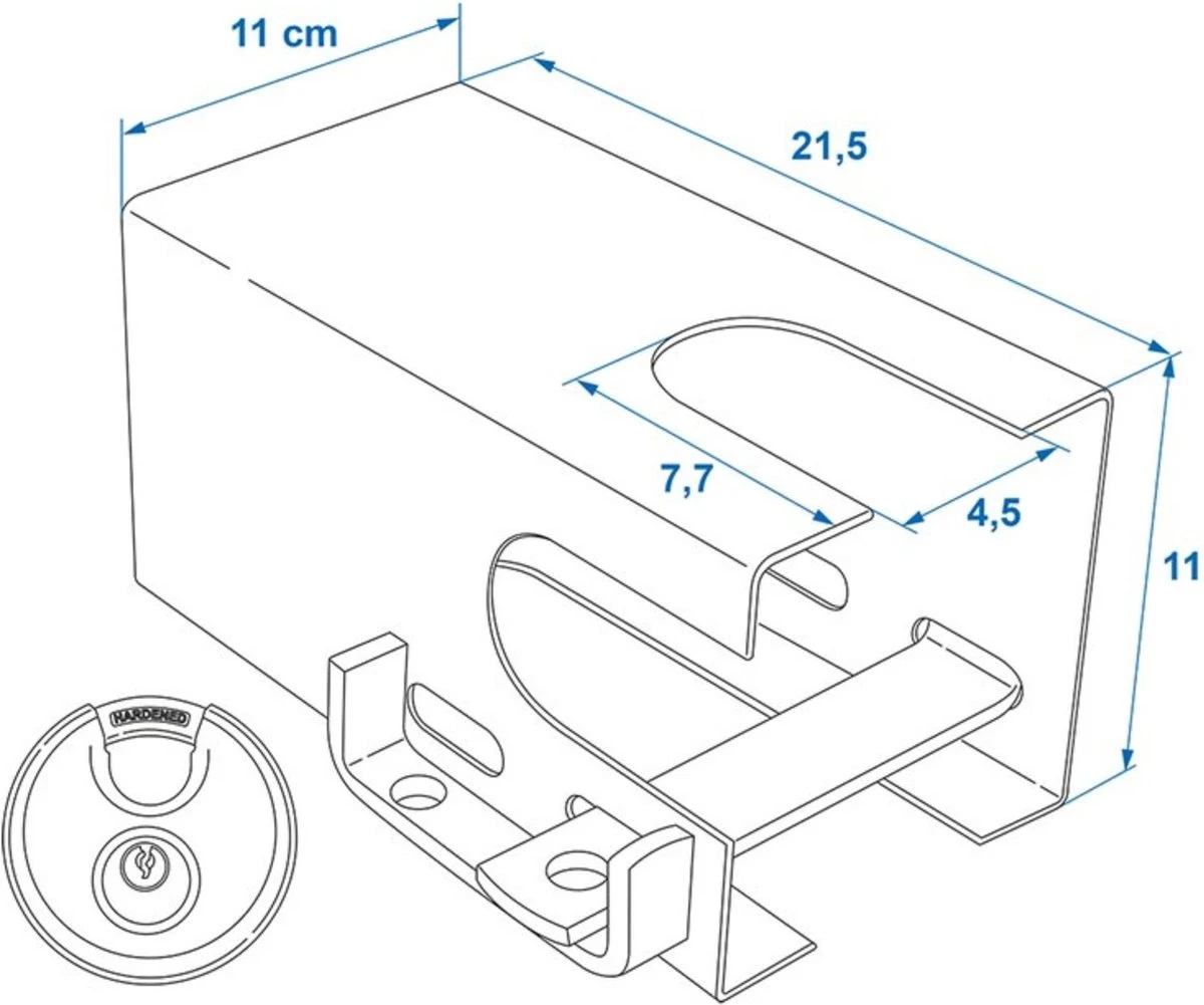 PROPLUS Pro Plus Koppelingsslot Met Discusslot PM - Rood 7 PROPLUS Pro Plus Koppelingsslot Met Discusslot PM - Rood - Afbeelding 5