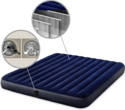 Intex Luchtbedset Intex Luchtbed - 2-Persoons - 183 X 203 X 25 Cm - Blauw + Intex Elektrische Pomp - 650 Liter/min + Hoeslaken Wit + Reparatieset -Winkel Voor Kampeerartikelen 1200x1053 3