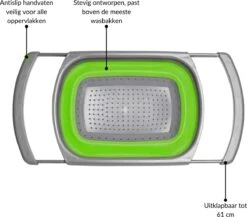 Buxibo - 3-Delige Keuken Vergiet Set Inklapbaar Groen/Grijs -Winkel Voor Kampeerartikelen 1200x1056 6