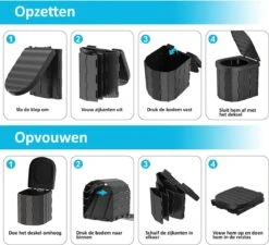 Merkloos Camping Toilet Met Draagtas En 10 Vuilzakken - Toiletemmer Draagbaar Met Deksel -Winkel Voor Kampeerartikelen 1200x1091 3