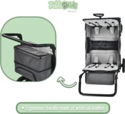 FableKids LEO X4Plus Opvouwbare Wagen Met Dak Fossil Grey -Winkel Voor Kampeerartikelen 1200x1091 4