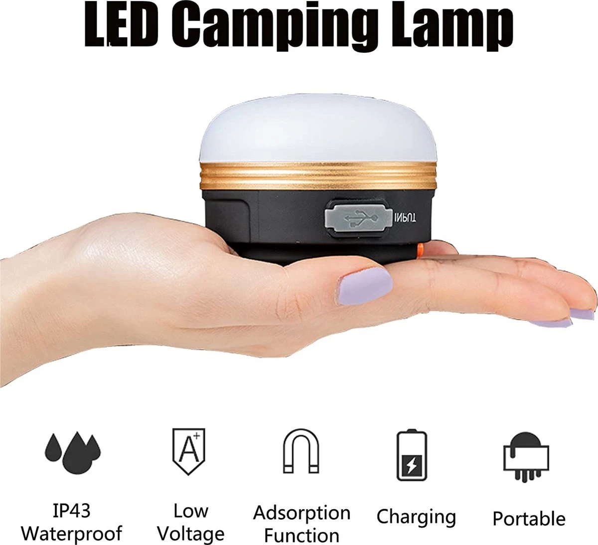 Albrillo Campinglamp LED 2 Stuks Campinglantaarn USB Oplaadbaar Campinglicht, 3 Modi Waterdicht Met 1800mAh Powerbank LED Campinglantaarn Tentverlichting Voor Vissen, Wandelen, Kamperen, Noodgevallen 8 Albrillo Campinglamp LED 2 Stuks Campinglantaarn USB Oplaadbaar Campinglicht, 3 Modi Waterdicht Met 1800mAh Powerbank LED Campinglantaarn Tentverlichting Voor Vissen, Wandelen, Kamperen, Noodgevallen - Afbeelding 6