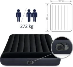 Intex Luchtbed - Twijfelaar - 137 X 191 X 25 Cm - Blauw - Met Ingebouwde Pomp, Hoeslaken Antraciet En Reparatieset 15 Intex Luchtbed - Twijfelaar - 137 X 191 X 25 Cm - Blauw - Met Ingebouwde Pomp, Hoeslaken Antraciet En Reparatieset -Winkel Voor Kampeerartikelen 1200x1096 4