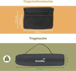 Skandika Relax Comfort Campingstoel - Campingstoel Opvouwbaar - Comfortabele Klapstoel Met Drinkhouder En Koelvak, Tot Max. 160 Kg, Opvouwbaar, Lichtgewicht | Vouwstoel Voor Kamperen, Camping, Festival, Vissen – Grijs -Winkel Voor Kampeerartikelen 1200x1118