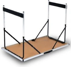 Kamyra® Campingtafel Inklapbaar - Kampeertafel, Partytafel - Opvouwbaar, Lichtgewicht & In Hoogte Verstelbaar - Aluminium/Hout -Winkel Voor Kampeerartikelen 1200x1121