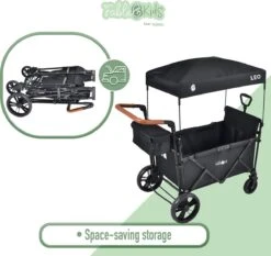 FableKids LEO X2 Lite Opvouwbare Handkar Met Dak Onyx Zwart -Winkel Voor Kampeerartikelen 1200x1131 11