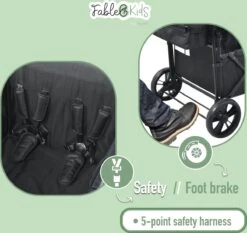 FableKids LEO X4Lite Opvouwbare Handkar Met Dak Onyx Zwart -Winkel Voor Kampeerartikelen 1200x1134 7