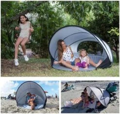 Deryan Luxe Pop Up Strandtent XXL - Anti-UV 50+ - Zilver -Winkel Voor Kampeerartikelen 1200x1137 5