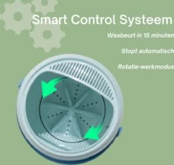 Tauraro Mini Wasmachine Groen - Mini Wasmachine - Kleine Wasmachine - Wasmachine Klein - Handwasmachine - Draagbare Wasmachine - Kampeer Wasmachine - Mini Wasmachine Camping - 17.5 X 17.5 X 23.5 Cm -Winkel Voor Kampeerartikelen 1200x1139 4