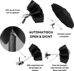 Tamarow™ Automatische Opvouwbare Paraplu - Omgekeerd Design - Windproof - Lichtgewicht - Reflectie - Omgekeerd Design - Roze -Winkel Voor Kampeerartikelen 1200x1140 5