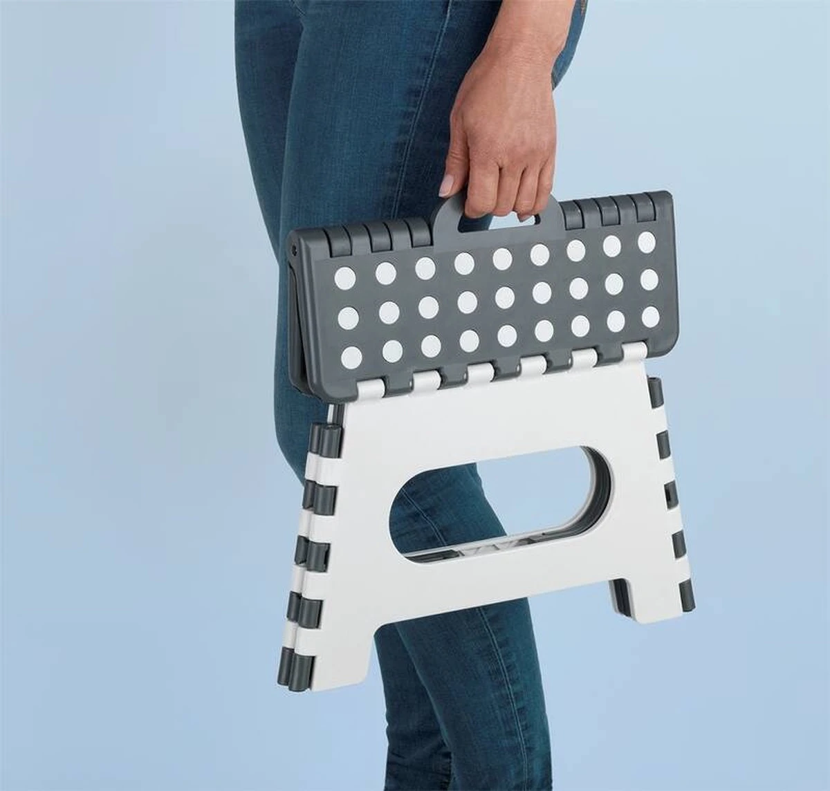 WENKO Secura Opklapbaar Krukje, Belastbaar Tot 350 Kg 4 WENKO Secura Opklapbaar Krukje, Belastbaar Tot 350 Kg - Afbeelding 2