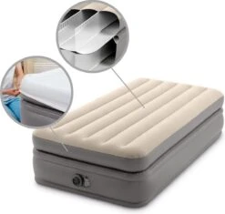 Intex Prime Comfort - Luchtbed - 1-Persoons - 99x191x51 Cm (BxLxH) - Grijs - Met Ingebouwde Motorpomp -Winkel Voor Kampeerartikelen 1200x1144 7