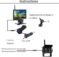 BrandWay Draadloze Auto Achteruitrijcamera Set Met Nachtzicht En 7 Inch Scherm - Achteruitrij Camera Draadloos Voor Auto / Camper / Caravan / Vrachtwagen / Landbouw -Winkel Voor Kampeerartikelen 1200x1154 1