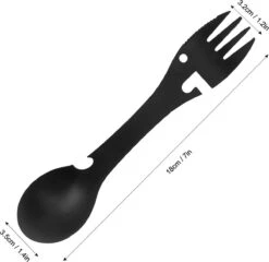 Luverno® - Spork - Incl. Bescherm Hoes - RVS - Bestek To Go - Reisbestek - Keukengadget - 5 In 1 Camping Bestek - Zwart -Winkel Voor Kampeerartikelen 1200x1164 10