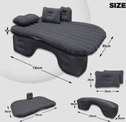 Opblaasbaar Matras Voor In De Auto, Opblaasbaar Bed, Opvouwbaar, Comfortabele Autostoel, Automatras Met Elektrische Luchtpomp En 3 Adapters, 2 Kussens En Draagtas, Voor Camping, Reizen (zwart) -Winkel Voor Kampeerartikelen 1200x1166 13