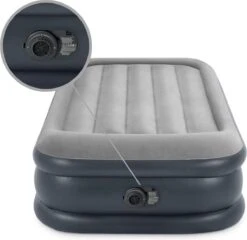 Intex Luchtbed - 1-Persoons - 99 X 191 X 42 Cm - Grijs - Met Pomp, Hoeslaken Antraciet En Reparatieset -Winkel Voor Kampeerartikelen 1200x1166 14
