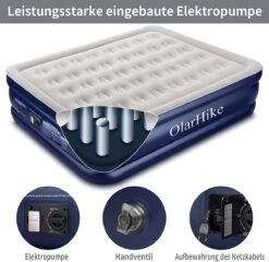 OlarHike Queen Size Luchtmatras Met Geïntegreerde Elektrische Pomp, Zelfopblazend Luchtbed, Voor 2 Personen, Premium Gastenbed, Opblaasbaar Matras Voor Camping Of Thuisgebruik, 203 X 152 X 46 Cm -Winkel Voor Kampeerartikelen 1200x1166 15